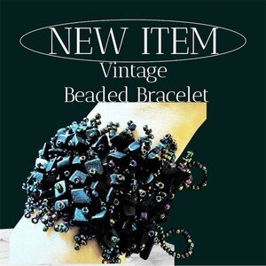 Vintage Snowflake Obsidian and Smoky Quartz Bracelet <reversible>